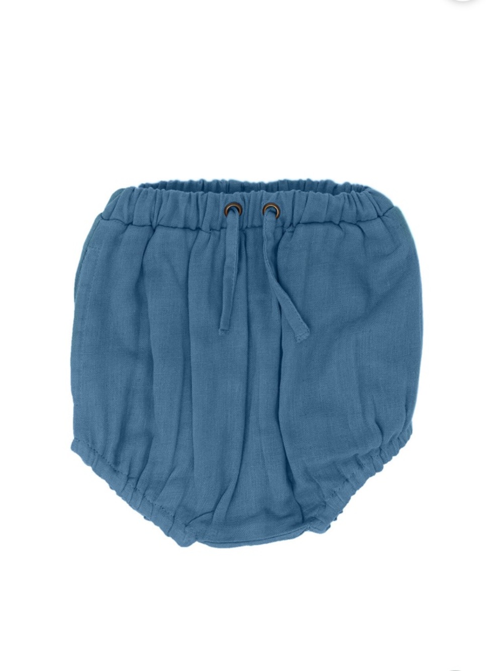 3-6m NWT L’ovedbaby Organic Muslin Shorties with Drawstring-Pacific Blue
